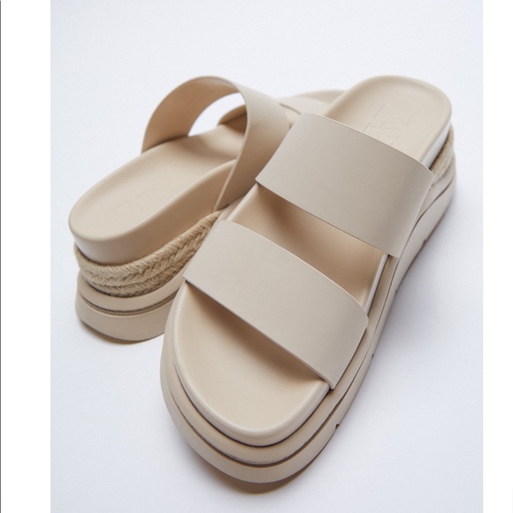 Rubberized low heel sandals